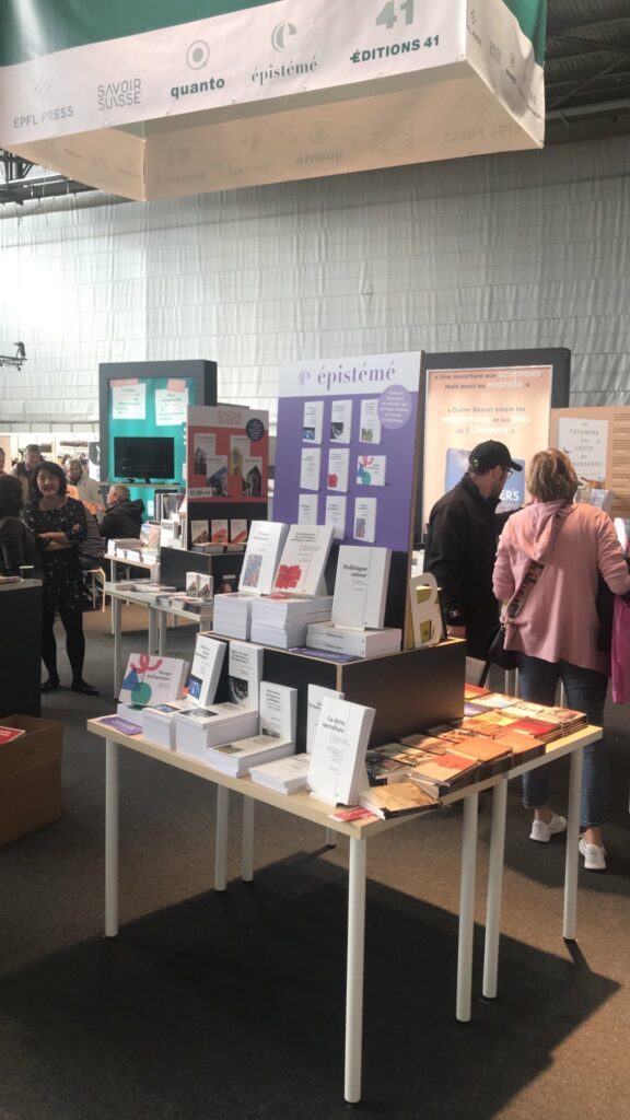 Salon du livre de Genève, stand Presses polytechniques et universitaires romandes, mars 2024