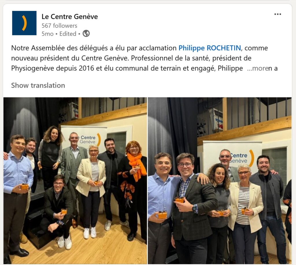 AD Le Centre, élection 14.3.2024, Maison des associations, Genève, Philippe Rochetin, Vincent Gillet, Anne Penet, Alain Miserez, Véronique Schmied, Sonia Gatti, Bruno da Costa