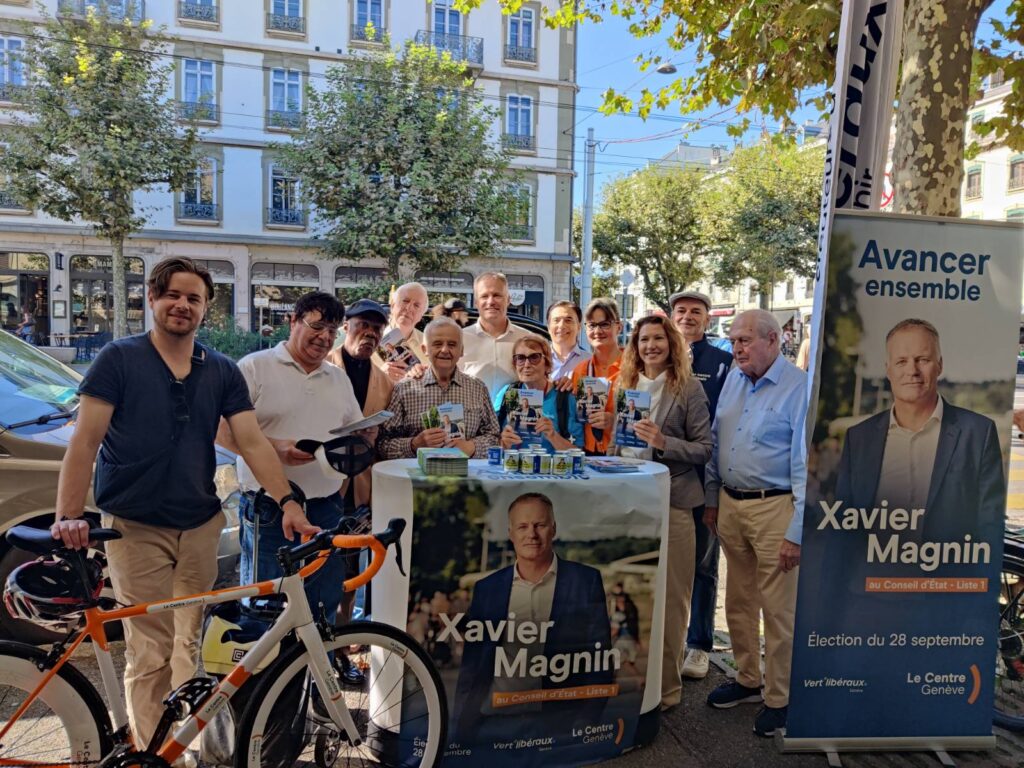 Élection Conseil d'État, Xavier Magnin, Place de Rive, Genève